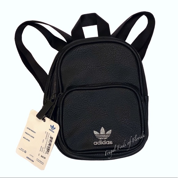 adidas faux leather mini backpack